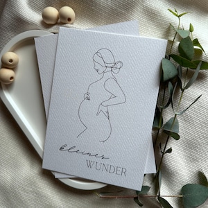 Karte Schwangerschaft | Geburt | kleines Wunder | minimalistisch