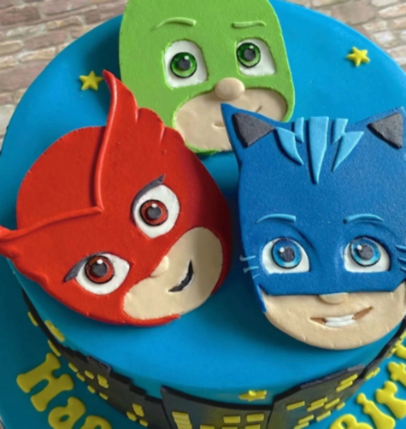 PJ Masks Fondant Cake Etsy