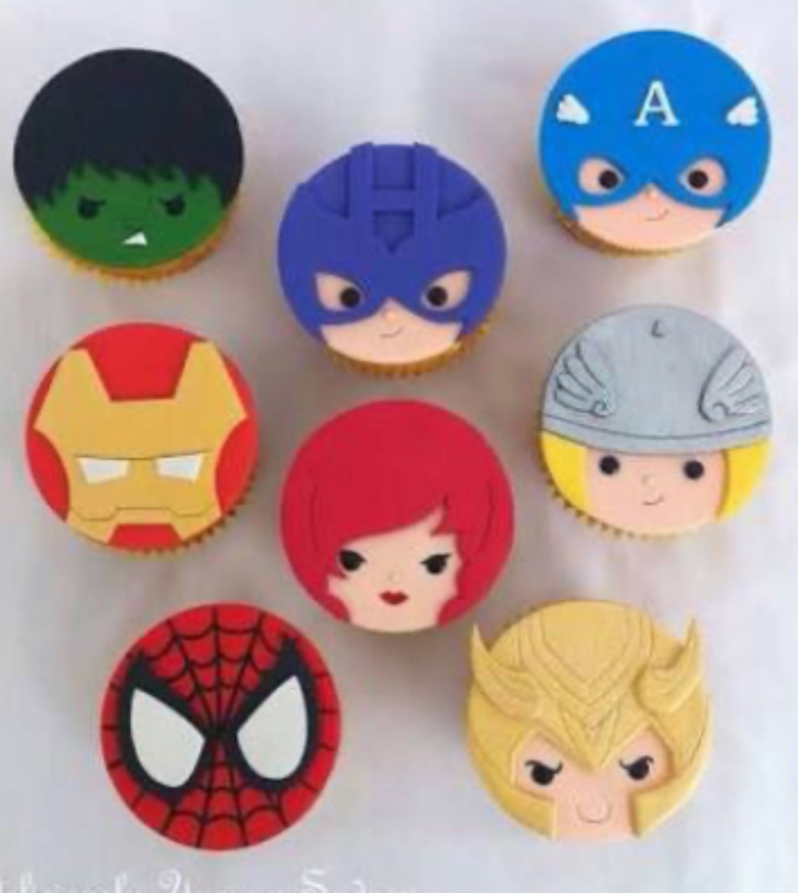 Avengers Fondant Cupcake Toppers Etsy