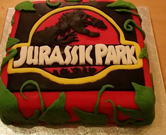 Jurassic Park Themed Birthday Cake - Etsy UK