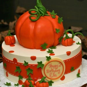 Thanksgiving dessert,pumpkin themed cake ,1st birthday,orange themed cake