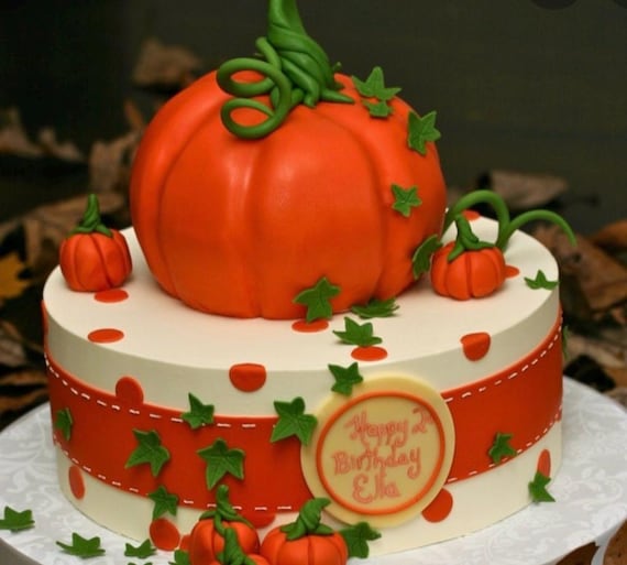 Thanksgiving Dessert,pumpkin Themed Cake ,1st Birthday,orange