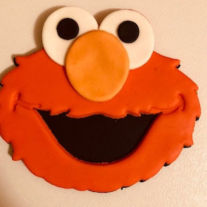 Colorful    Sesame Street cupcake fondant toppers