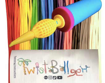 TwistaBalloon Deluxe Kit: 100 Balloons, Pump and Instructions