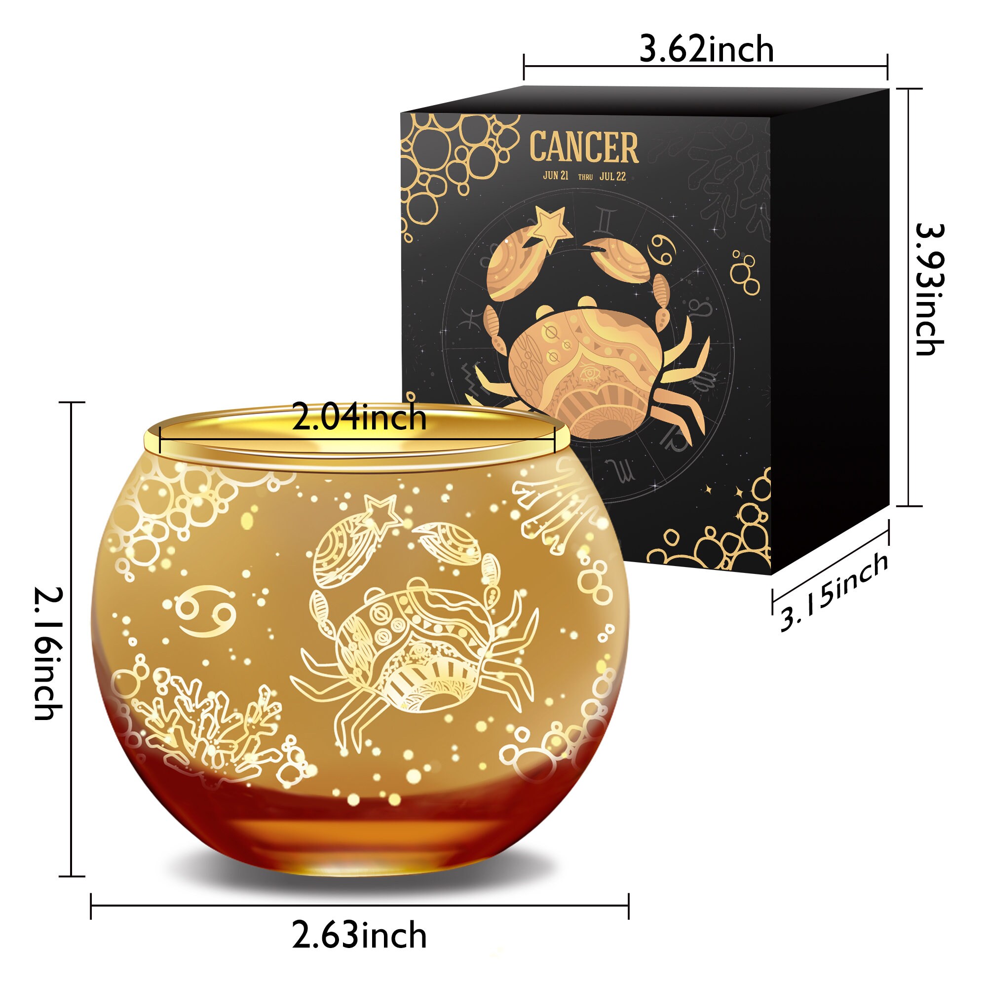 Aovila Cancer Zodiac Gifts Women Cancer Candle Holder Etsy