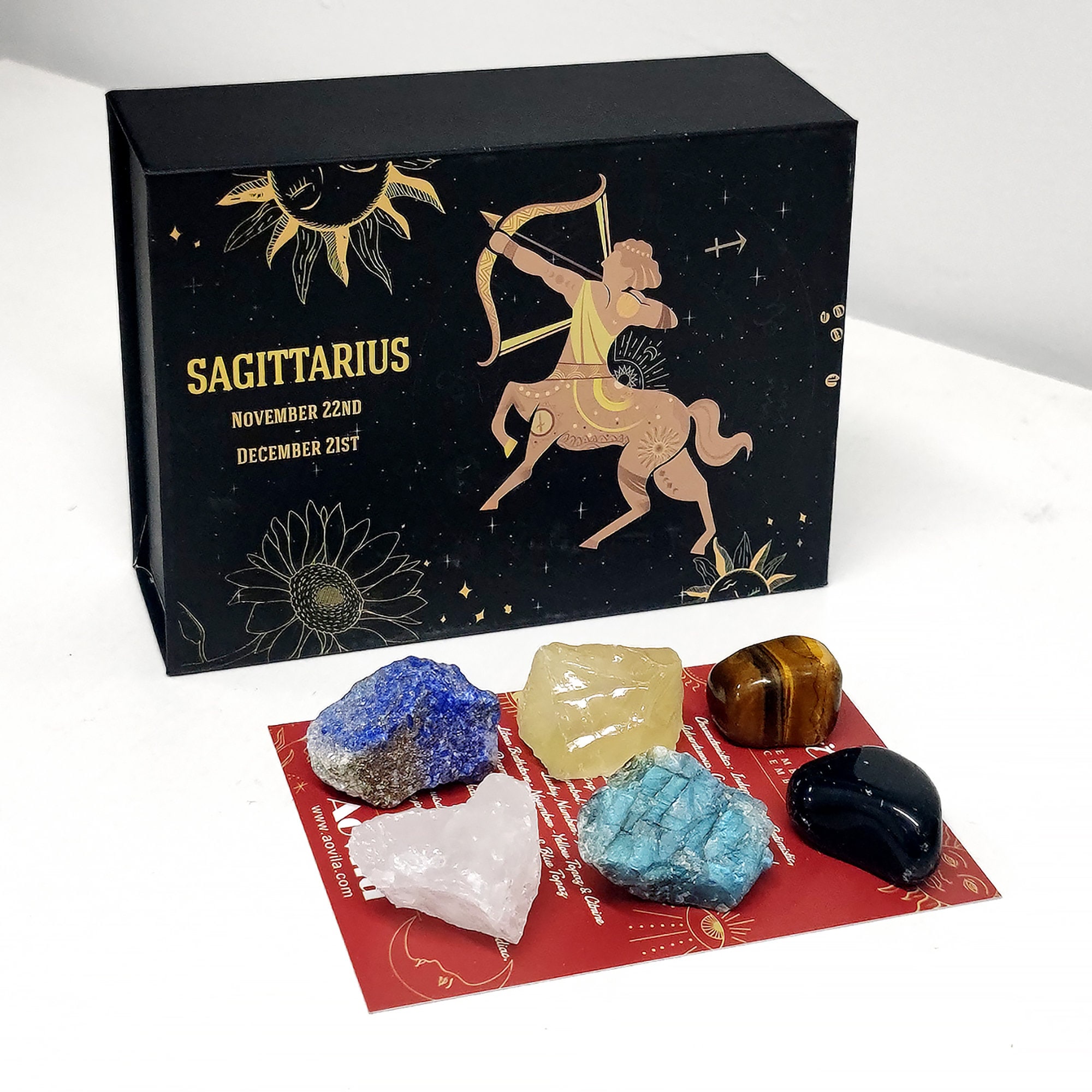 Sagittarius Zodiac Crystals Gift Set Zodiac Signs Healing - Etsy