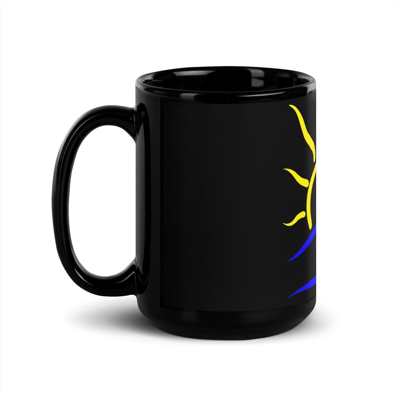 Naturist Symbol Black Glossy Mug - Etsy