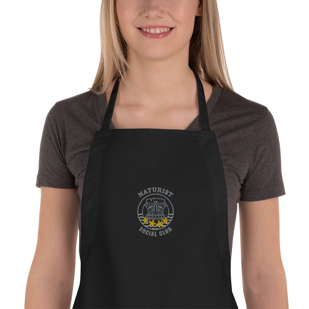 nudistcamps Naturist Social Club Tiki Vintage Retro Embroidered Apron - Etsy