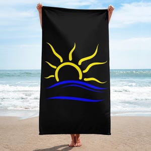 FKK Symbol Schwarz Strandtuch