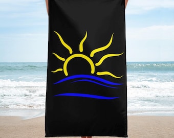 FKK Symbol Schwarz Strandtuch