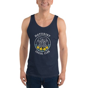 Naturist Nudist Social Club Tiki vintage Retro Débardeur unisexe