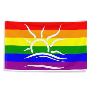 Drapeau de fierté symbole naturiste 3 pi x 5 pi