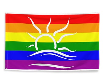 Naturist Symbol Pride Flagge 9 x 12cm