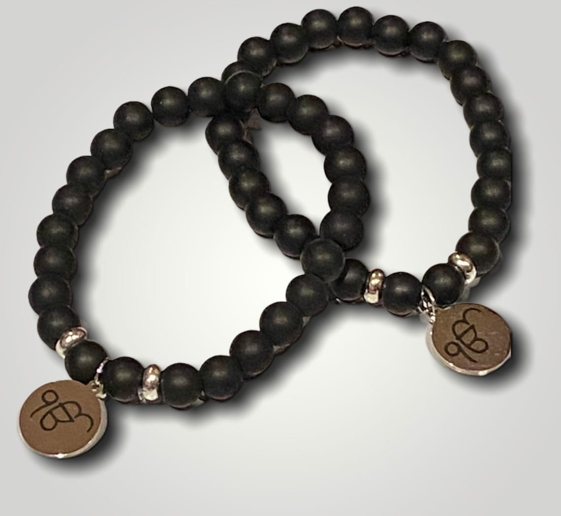 Ik Onkar Charm bracelet Sikh bracelet Black Healing Onyx Etsy