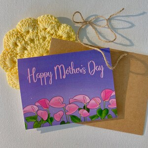 Pink anthurium flower Mother’s Day card