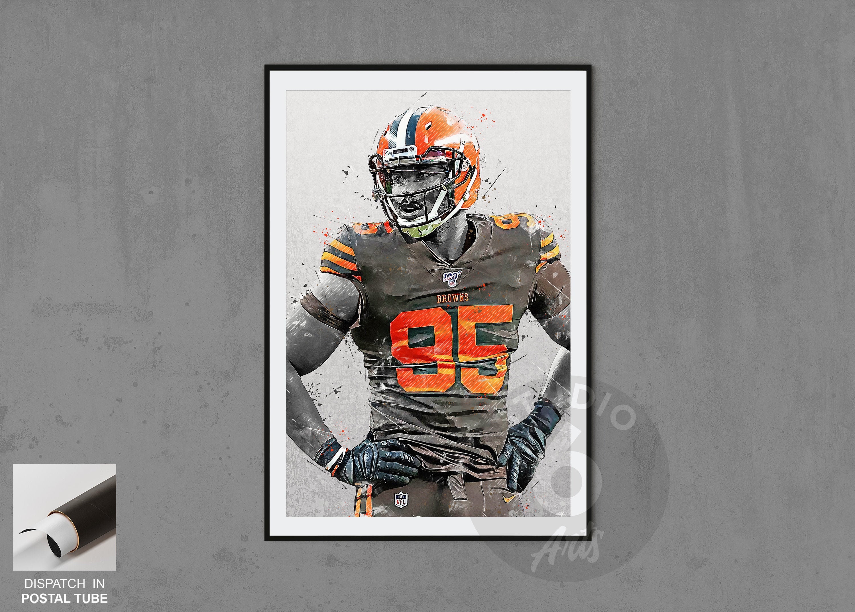 Myles Garrett Poster and Canvas Print Football Fan Art | Etsy