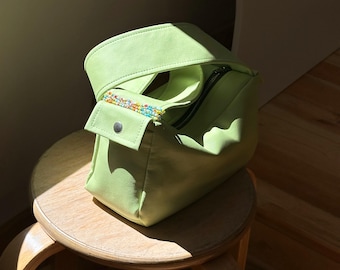 Vintage Coach Daypack 9960 Bottle Green Leather Backpack Bag Made