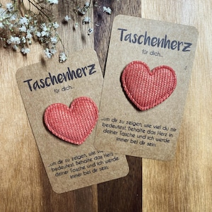 Taschenherz / Taschenumarmung / Motivationsgeschenk / kleines Mitbringsel / Glücksbringer / kleines Geschenk / Vatertag