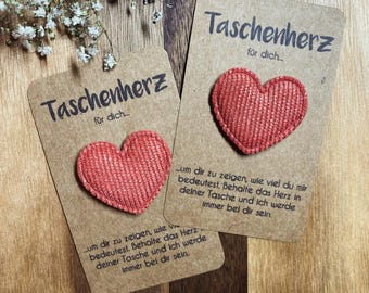 Pocket heart | small gift | encouragement | souvenir | pocket hug | birthday present | lucky charm | gift idea