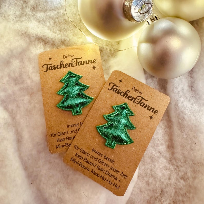 AnneSvea Taschentüchertasche – Rosa Gold Glitzer, Gefüllt, Als Adventskalender-Füllung & Weihnachtsgeschenk
