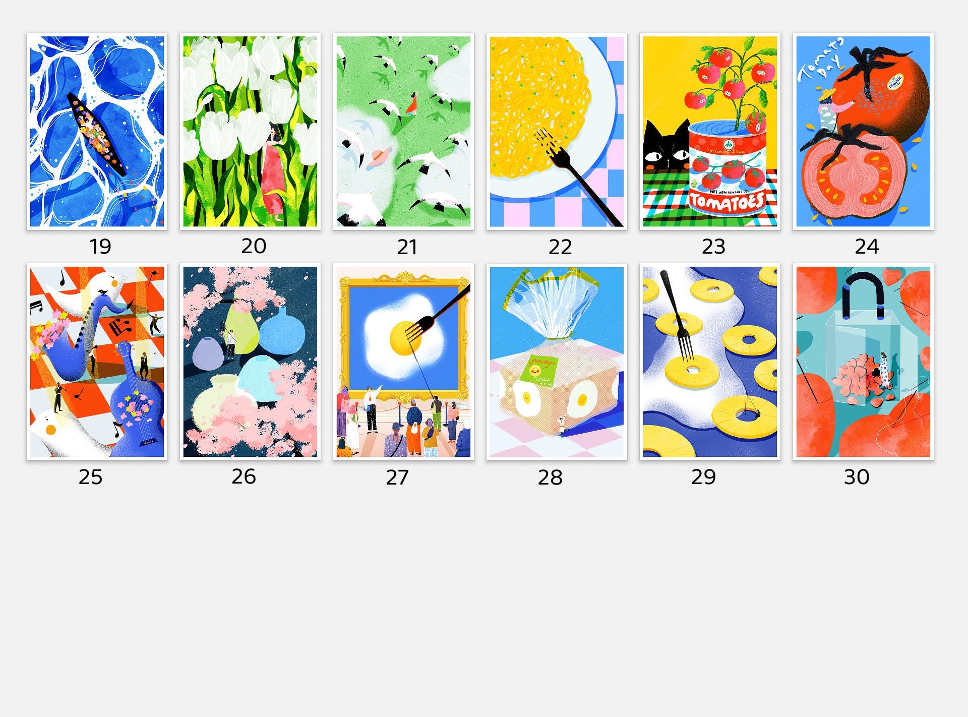コレクター向けアートポストカードセット（5x7、5/10/20セット