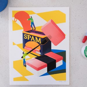 Retro Spam Canned Food Print for Kitchen Decor