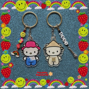 bangtan kitty keychains