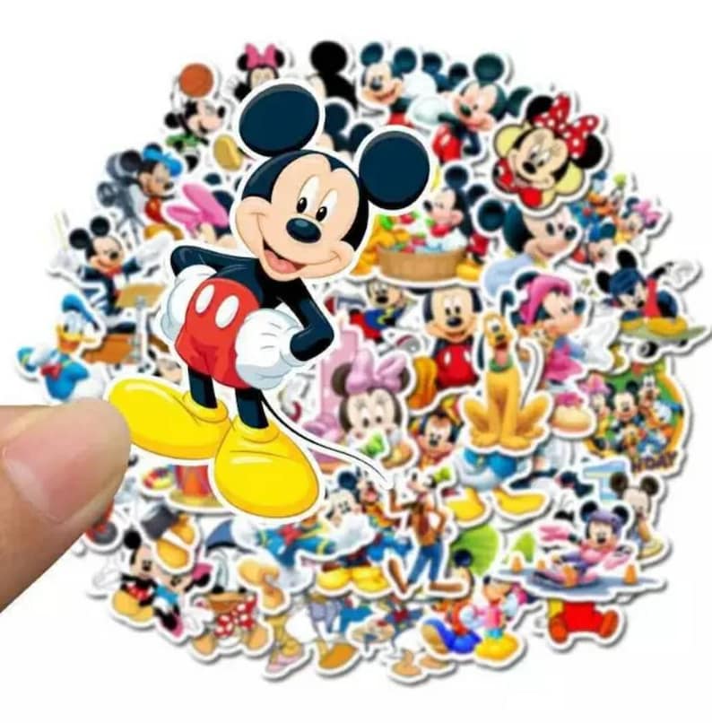 50 Pack Mickey Mouse Stickers Vinyl Stickers Hard Hat Decal Etsy
