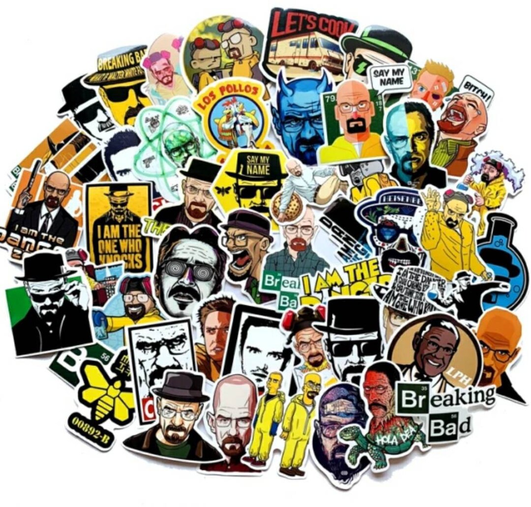 50 Pack Breaking Bad Stickers Waterproof Laptop Skateboard Notebook ...