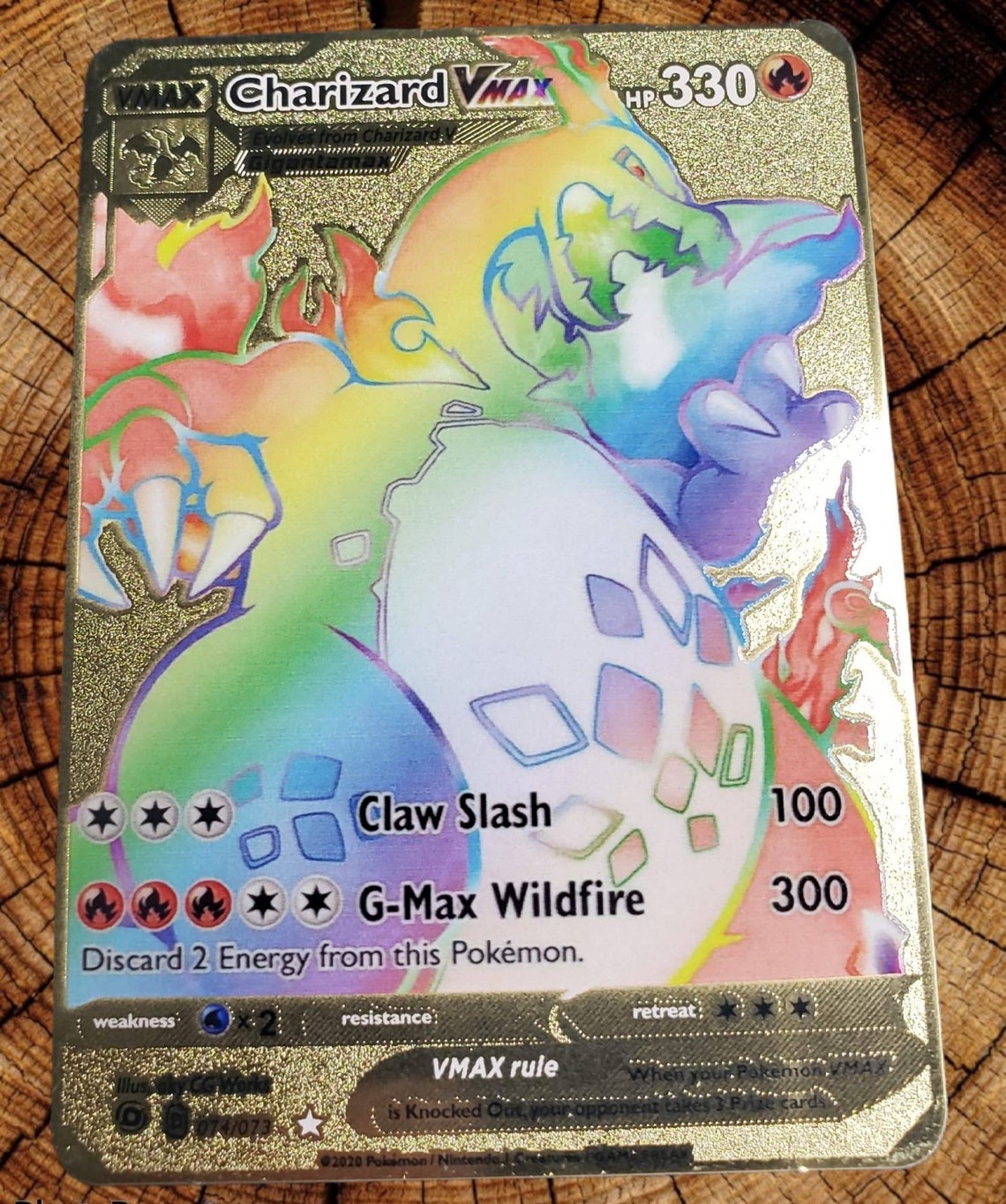 Pokemon Card Charizard Vmax Rainbow Rare