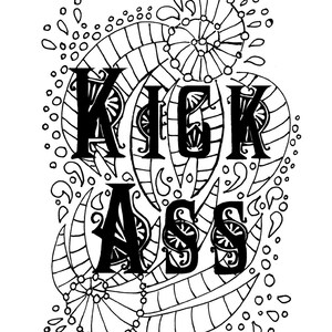 Motivational Adult swear word coloring pages