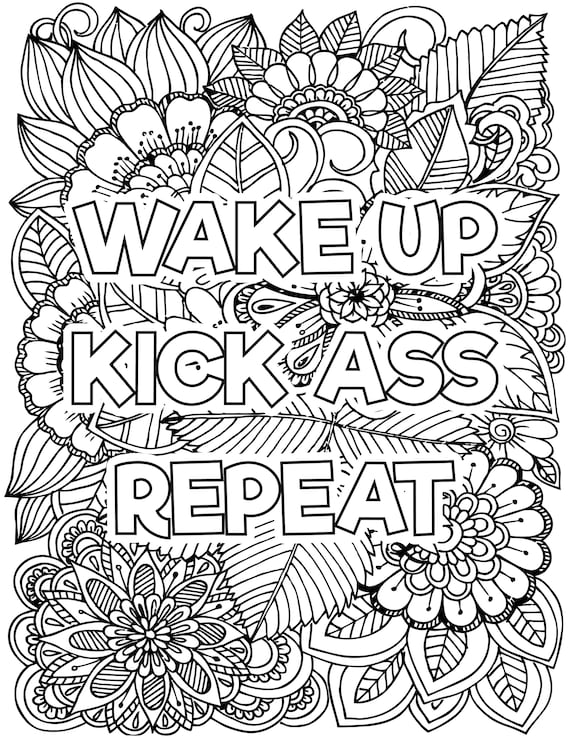 Adult Swear Word Coloring Pages/book. for Print/downloads 