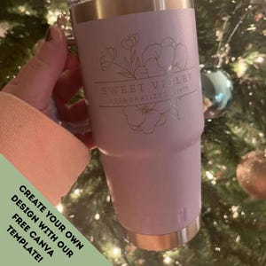 Custom YETI Rambler Travel Mug Tumbler Laser Engraved 10oz / 20oz / 30oz