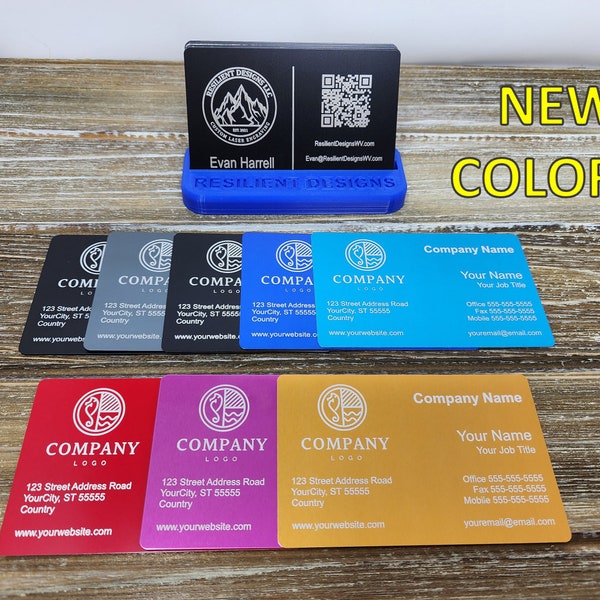 Custom Laser Engraved Metal Business Cards