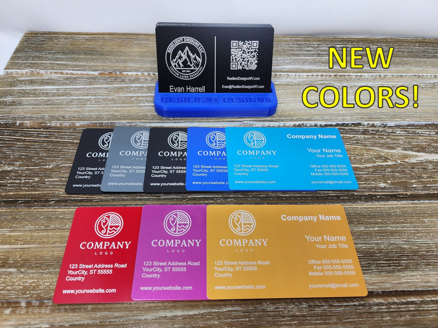 Sublimation Blanks, Business Cards, Aluminum, Shimmery, Metal