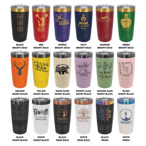 Custom Gold / Rose Gold / Black / Prism ION-Plated Tumbler Laser Engraved 20oz