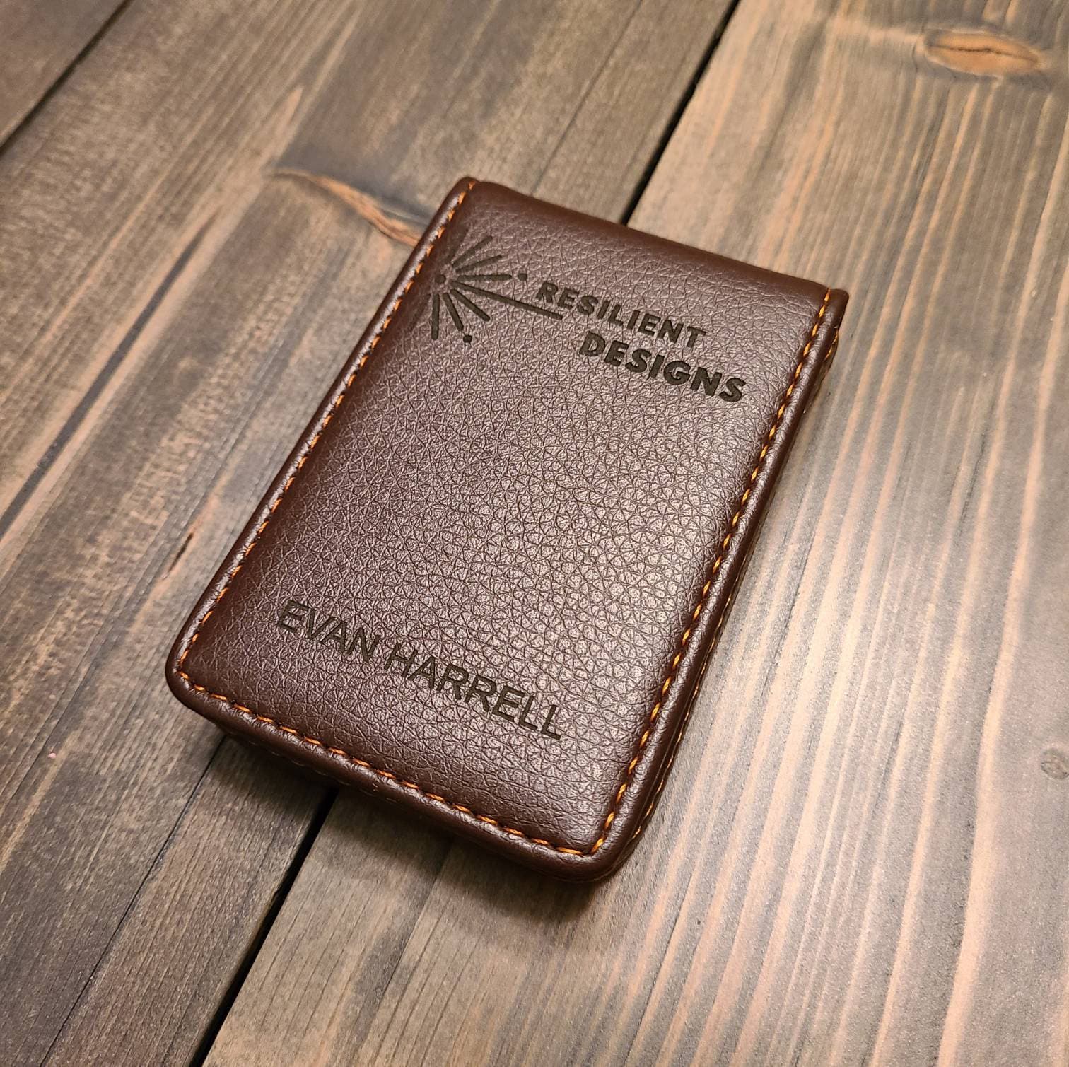 Custom Leather Business Card Holder Etsy