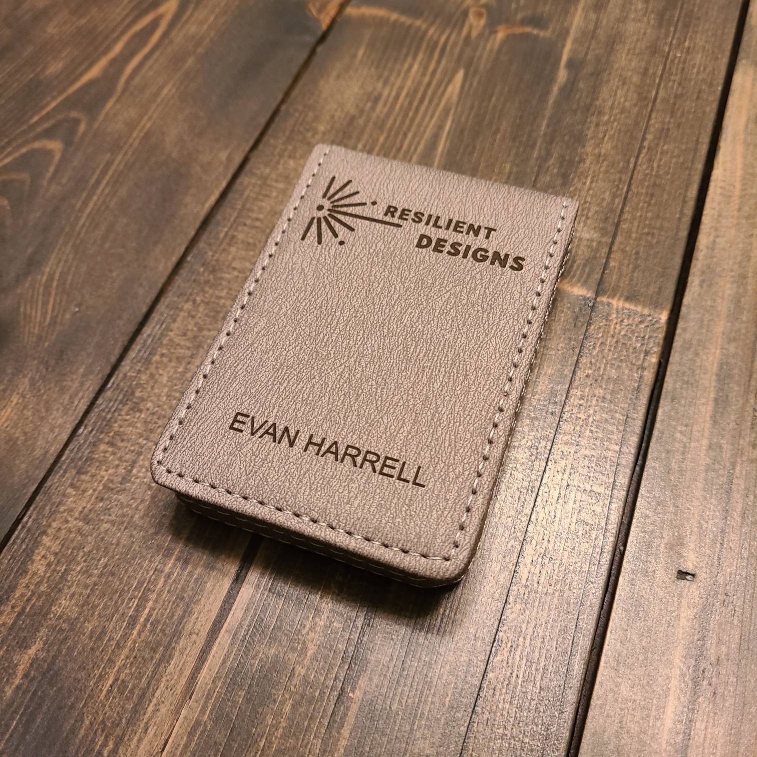 Custom Leather Business Card Holder Etsy