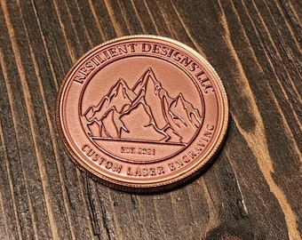 Custom engraved copper challenge coin