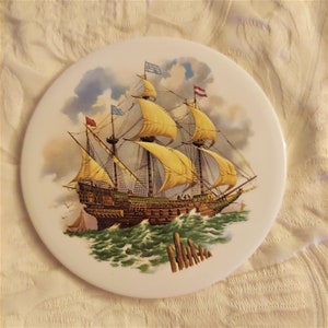 Vintage Ceramic Trivet, H & R Johnson, Decorative Tile, Hot Plate, Wine Cheese Tile, Coaster