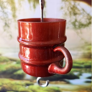 Ant Moat, Ant Trap, Tea Cup Bird Feeder, Natural Ant Prevention, Hummingbird feeder, Plant Hanger, Garden Art, Gift for Mom, Bird Lover Gift