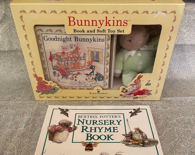 Royal Doulton Bunnykins Book and Soft Toy Set and Beatrix Potter
