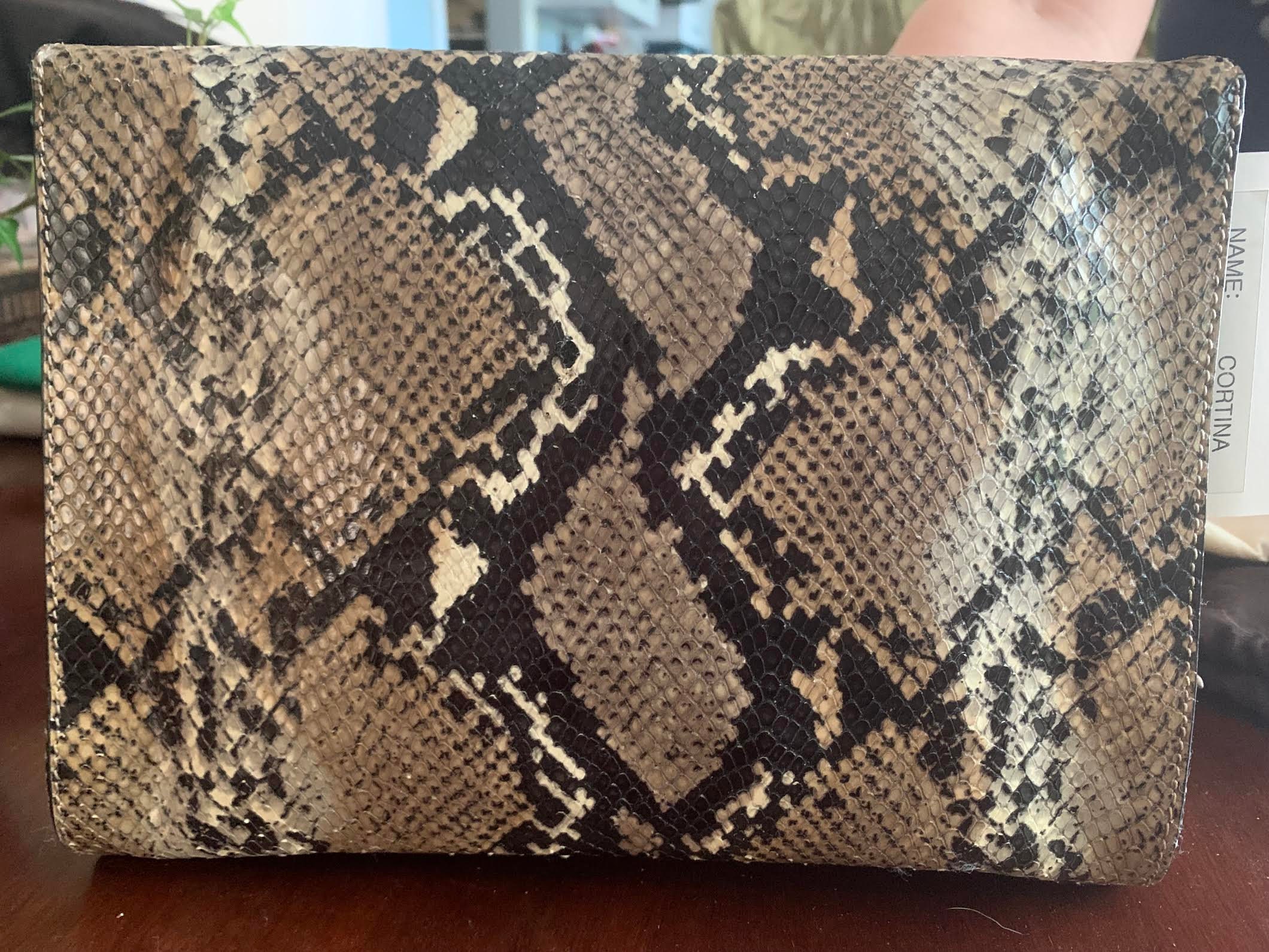 Alexis Hudson Cappucino Snakeskin Cortina Clutch - Etsy