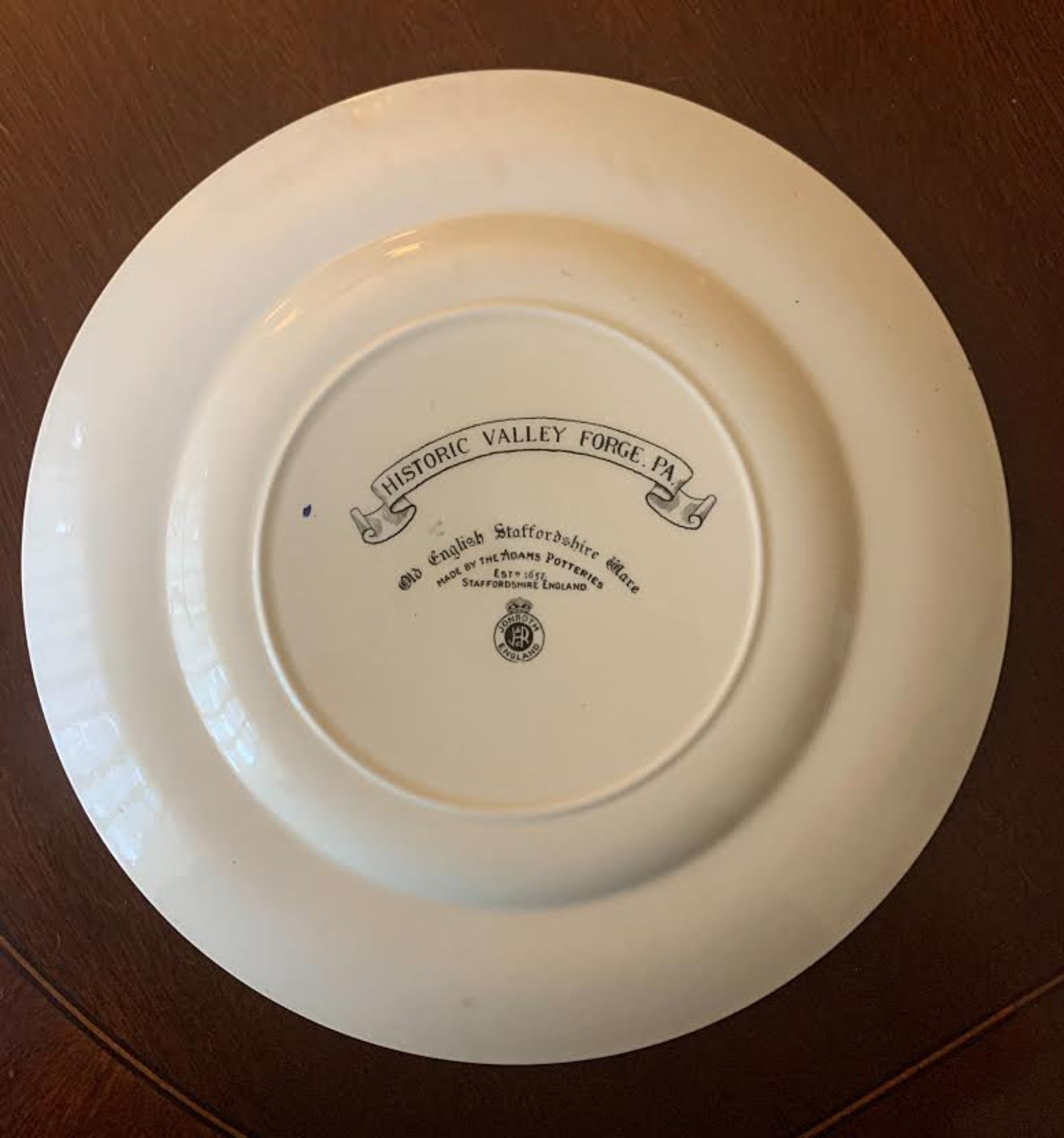 Old English Staffordshire Ware Plate Honoring Historic Valley Etsy