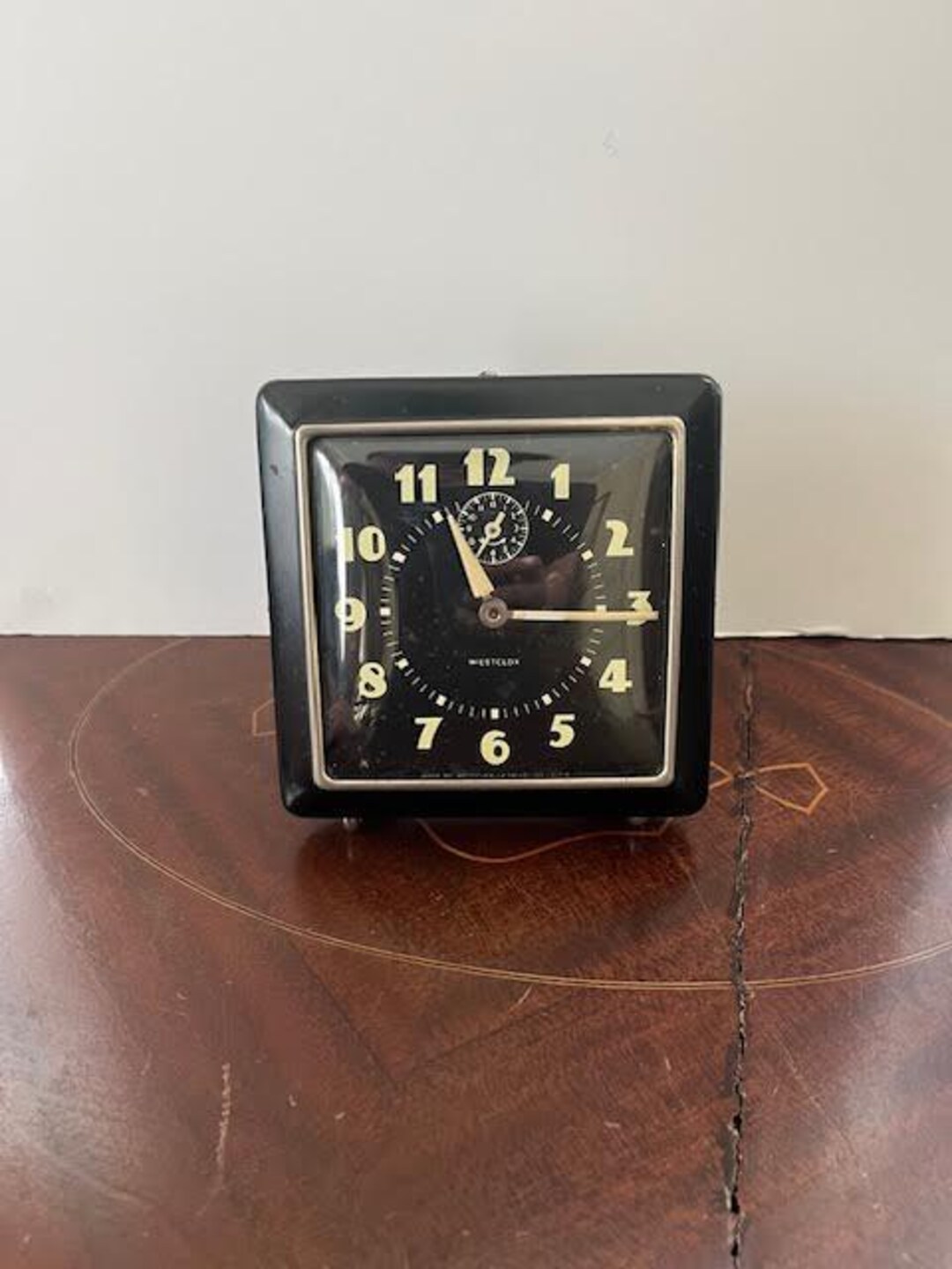 Vintage 1940's Westclox Art Deco Style Black Alarm Clock - Etsy