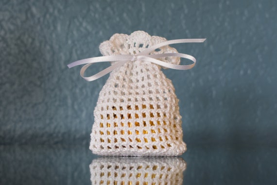 Crochet wedding sales favor bags