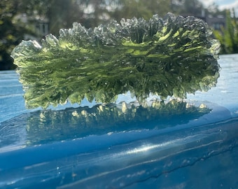 Moldavite Besednice Jezkovna 32.63g hedgehog super rare size rare location AAAAA