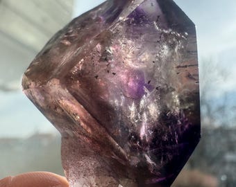 Shangaan Amethyst Kristall: Super 7, Hämatit Einschlüsse, Simbabwe