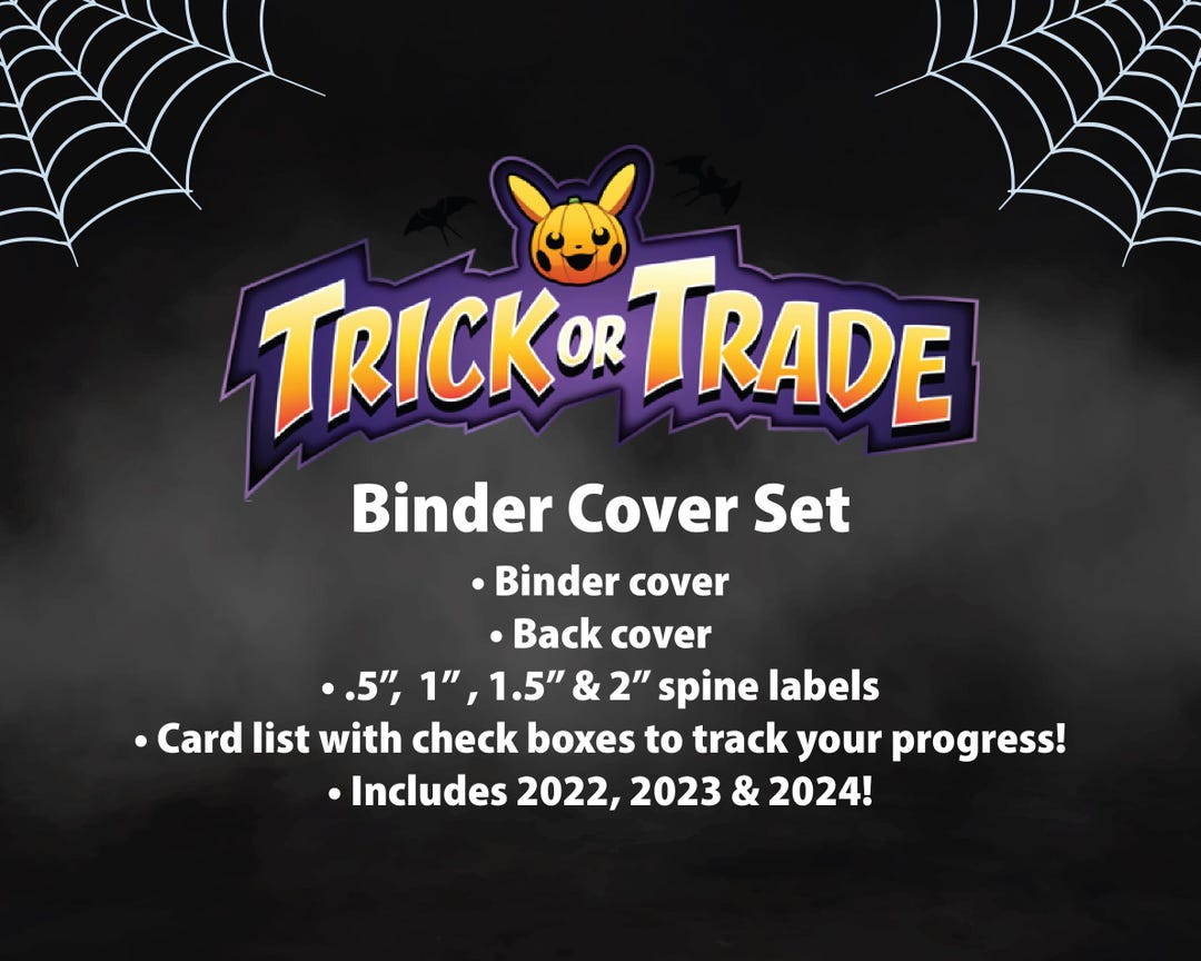 Pokemon Trick or Trade - Binder Label Collection - Cover, Back Cover, Spine  and Set List - UPDATED FOR 2024! - Etsy