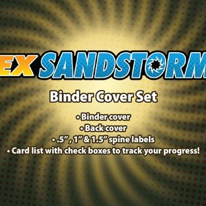 EX Ruby Sapphire | Sandstorm - Binder Label Set - Cover, Back Cover, Spine and Set List